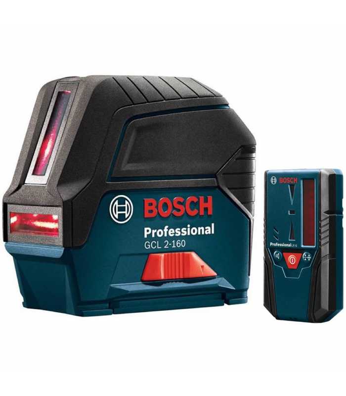 Bosch GCL2160 [GCL 2-160 + LR 6] Self-leveling Cross-line Combination Laser with Plumb Points & LR 6 Receiver